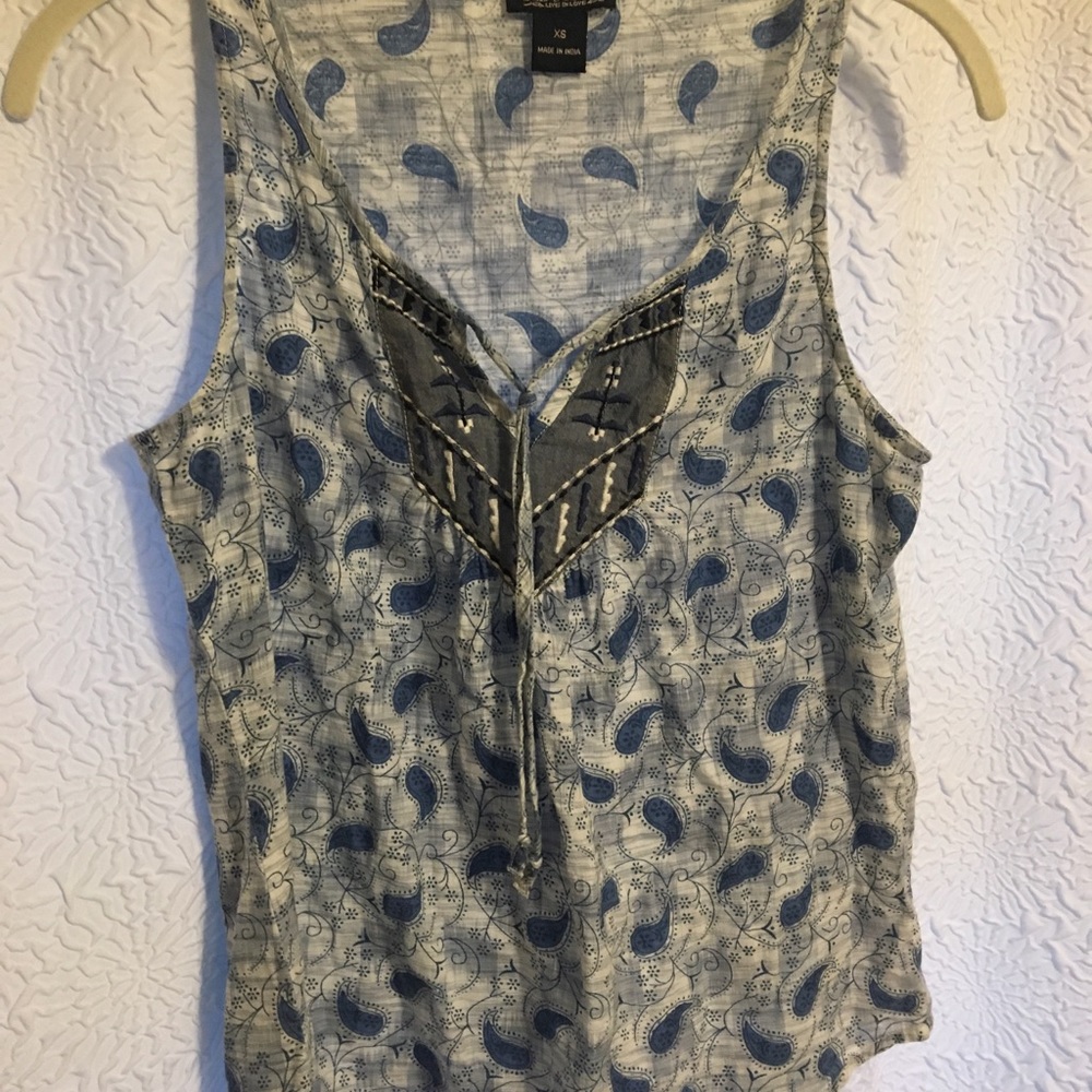 Lucky Brand Floral Print Sleeveless Top